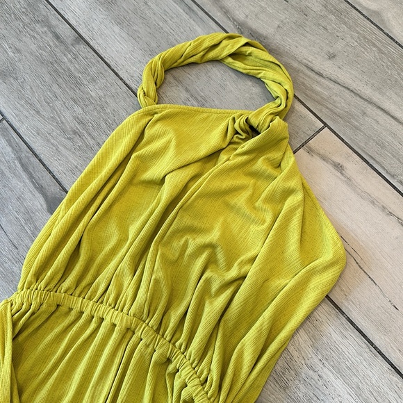 Free People Golden Days Yellow Maxi Dress Medium NEW - Picture 4 of 4
